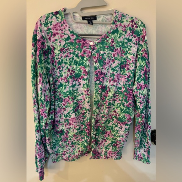 Lands’ End Woman’s Cardigan, Size XL (18) - Picture 3 of 4